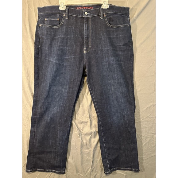 Lucky Brand Other - Lucky Brand 181 Relaxed Straight Dark Wash Denim Jeans Mens 48x30